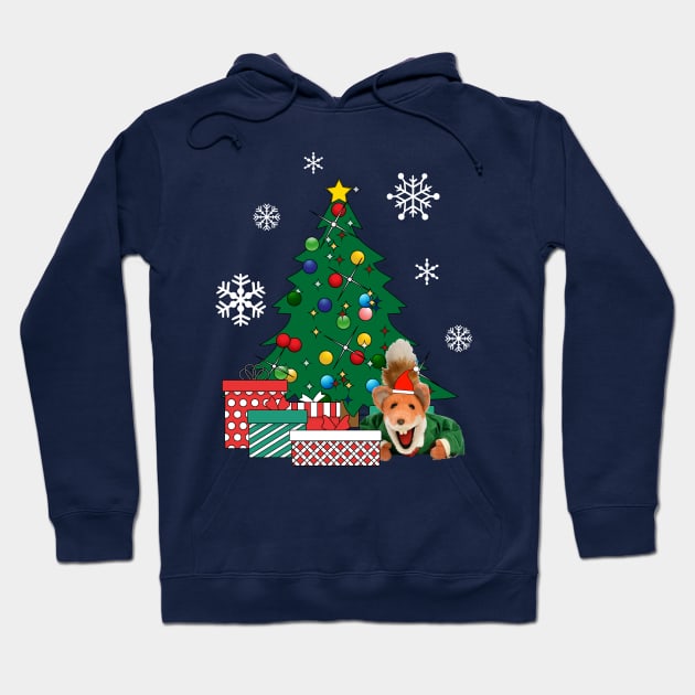 Basil Brush Around The Christmas Tree Hoodie by Nova5